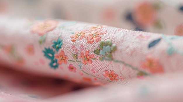 Detail ručnej výšivky na látke